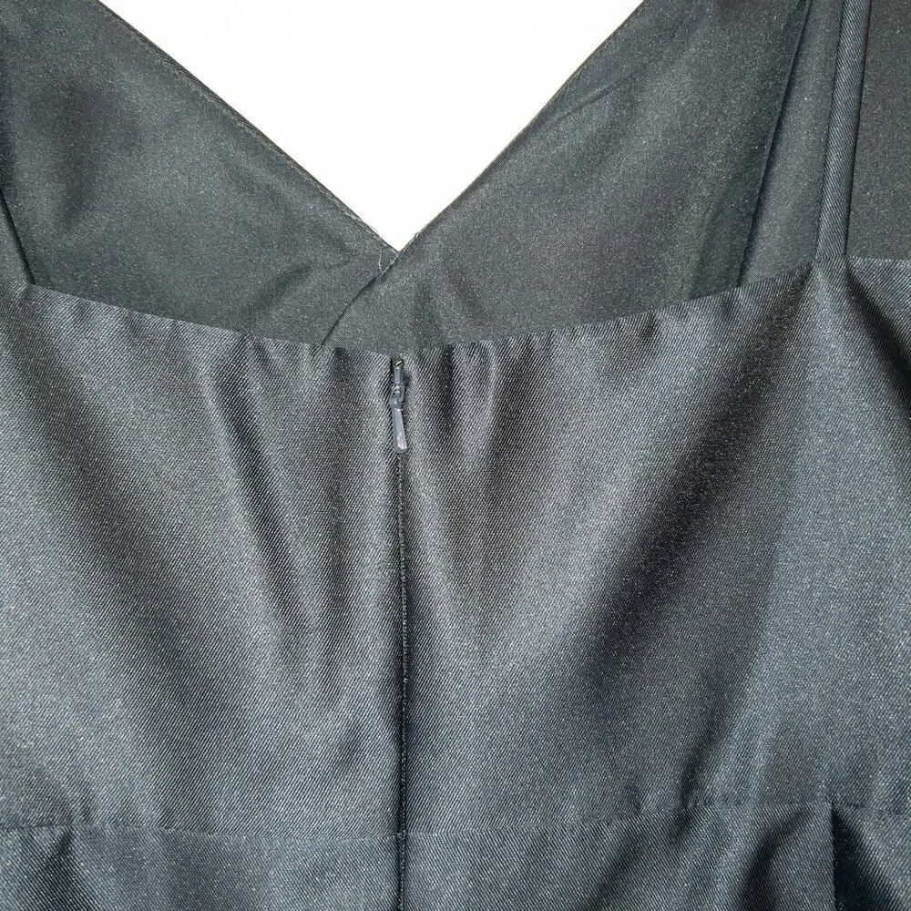 NWT Alfred Sung Midnight Navy Spaghetti Strap Mermaid Dress Size 18 - Picture 10 of 10